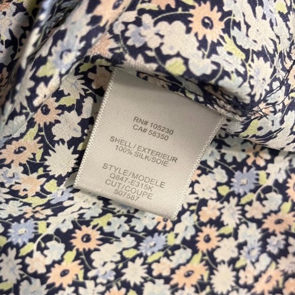 $250 Equipment Women’s Small Floral Leopard Silk Button Up Office Work Blouse - Picture 7 of 9